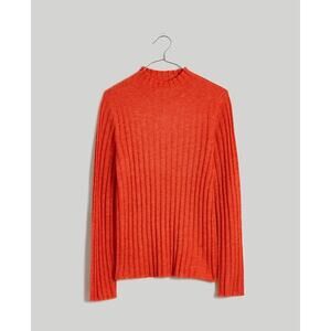 Madewell Harry Sheer Alpaca Mock Neck Lightweight Shirt US Women's XS New